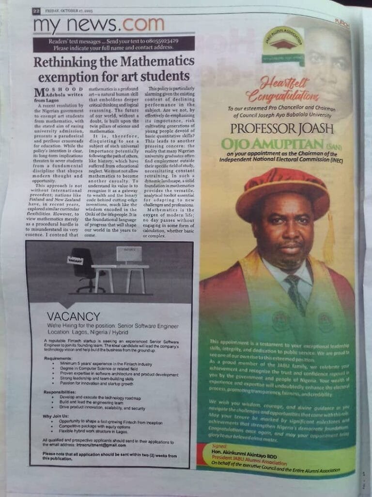 Appointment of the new INEC Chairman – Prof Joash Amupitan